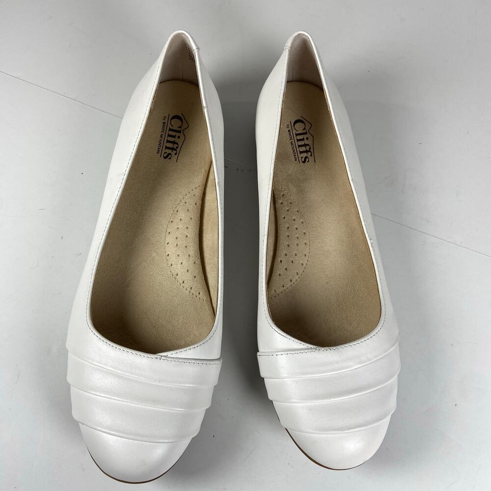 Cliffs by White Mountain Clara White Ballet Flat Womens Size 11 - Picture 3 of 8